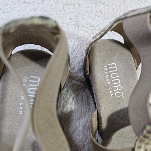 Munro American 6.5 W Zena Khaki Python Snakeskin Print perfect fit. Comfy Granny - Picture 13 of 13